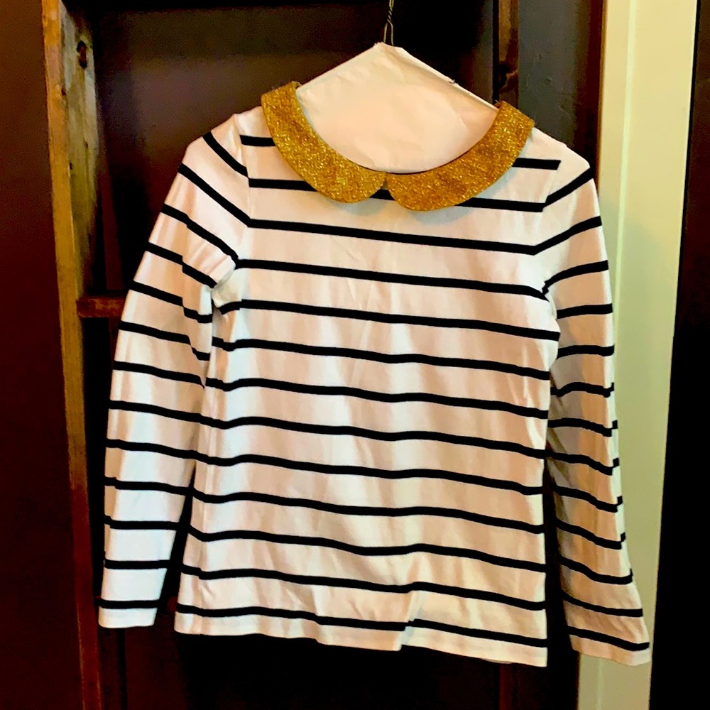 Boden Blue and White Striped Sweater, Size 4 (US)